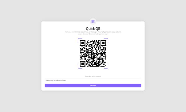 Quick QR page