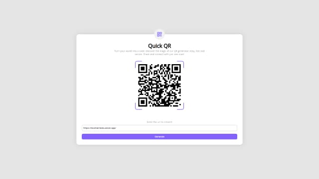 Quick QR page