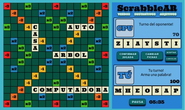 ScrabbleAr game